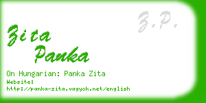 zita panka business card